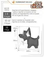 Papercraft Schnauzer als 3D-Origami