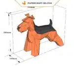 Papercraft Schnauzer en origami papier 3D à imprimer, weergave 6