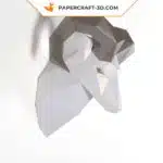 Papercraft sculpture de bélier en papier 3D, modèle PDF imprimable, weergave 2