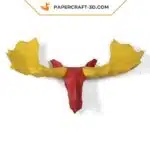 Papercraft sculpture de cerf en papier 3D, modèle PDF à imprimer, weergave 2