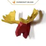 Papercraft sculpture de cerf en papier 3D, modèle PDF à imprimer, weergave 4