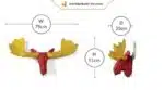 Papercraft sculpture de cerf en papier 3D, modèle PDF à imprimer, weergave 7