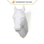 Papercraft sculpture de cheval en papier 3D à imprimer, weergave 2