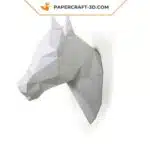 Papercraft sculpture de cheval en papier 3D à imprimer, weergave 3