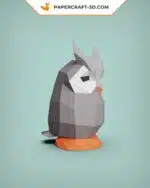Papercraft sculpture de chouette en papier 3D à imprimer, weergave 2