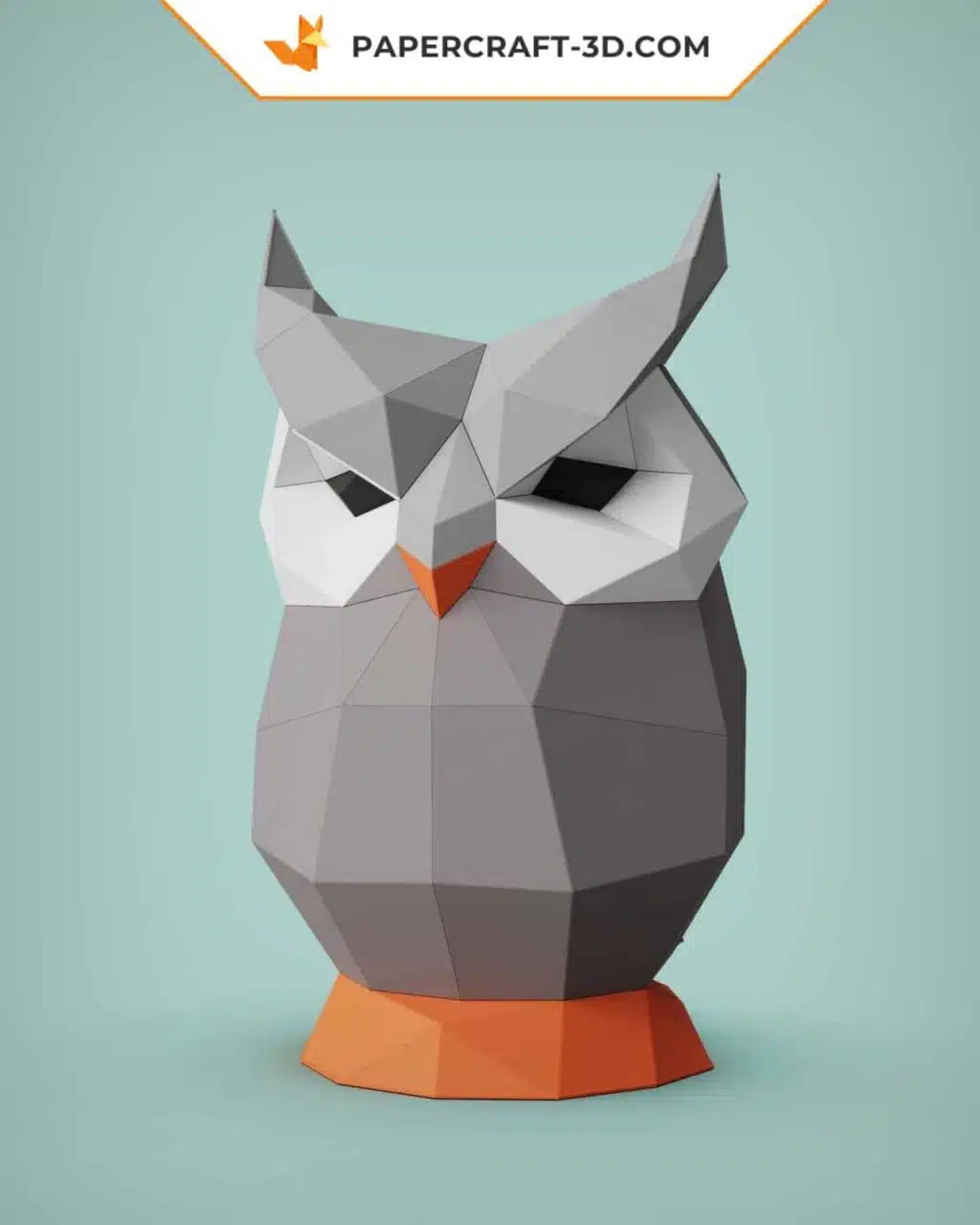 Papercraft sculpture de chouette en papier 3D à imprimer