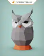Papercraft sculpture de chouette en papier 3D à imprimer