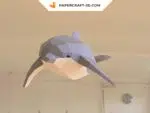 Papercraft sculpture de dauphin en papier 3D à imprimer, weergave 2