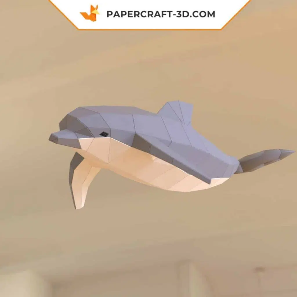 Papercraft Delfin als 3D-Origami