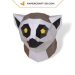 Papercraft lemur in 3D origami