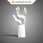 Papercraft main en origami 3D