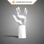 Papercraft sculpture de main en papier 3D à imprimer