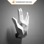 Papercraft sculpture de main en papier 3D à imprimer, weergave 5