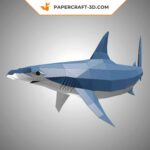 Papercraft de requin marteau en origami 3D