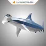 Papercraft de requin marteau en origami 3D
