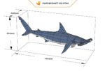 Papercraft de requin marteau en origami 3D