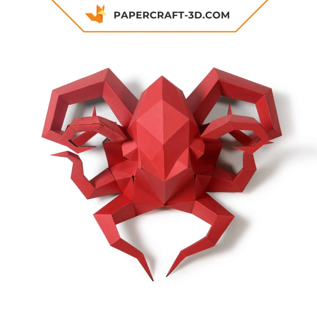 Papercraft octopus in 3D origami