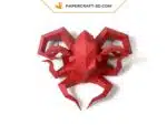 Papercraft de pulpo geométrico en origami 3D