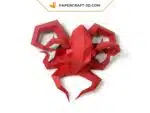 Papercraft de pulpo geométrico en origami 3D