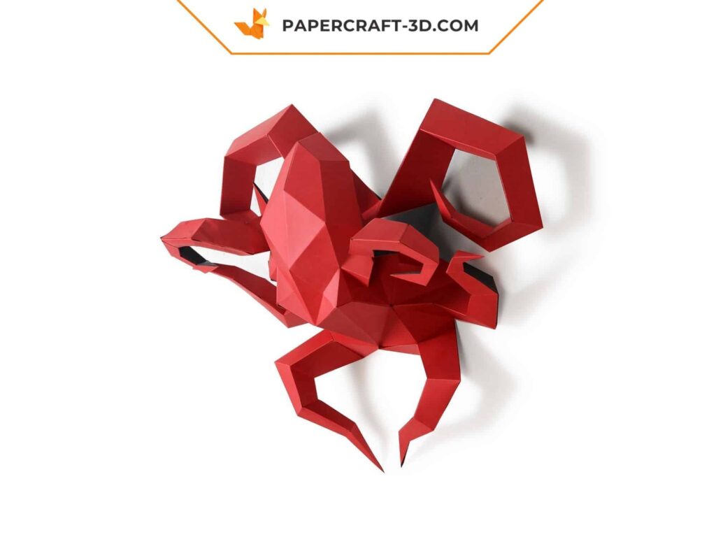 Papercraft di piovra in origami 3D