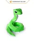Papercraft cobra 3D em origami, vista 6