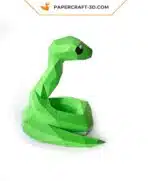 Papercraft cobra 3D em origami, vista 7