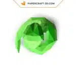 Papercraft 3D snake in origami