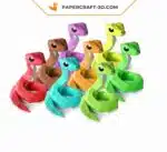 Papercraft cobra 3D em origami, vista 10