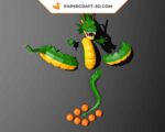 Papercraft di Shenlong in origami 3D