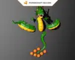 Papercraft Shenlong modèle 3D en origami papier, vue 4