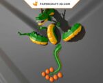 Papercraft di Shenlong in origami 3D