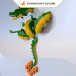 Papercraft Shenlong modèle 3D en origami papier, vue 5