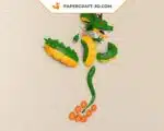 Papercraft Shenlong modèle 3D en origami papier, vue 7