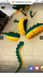 Papercraft Shenlong modèle 3D en origami papier, vue 9