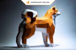 Papercraft Shiba Inu in 3D origami