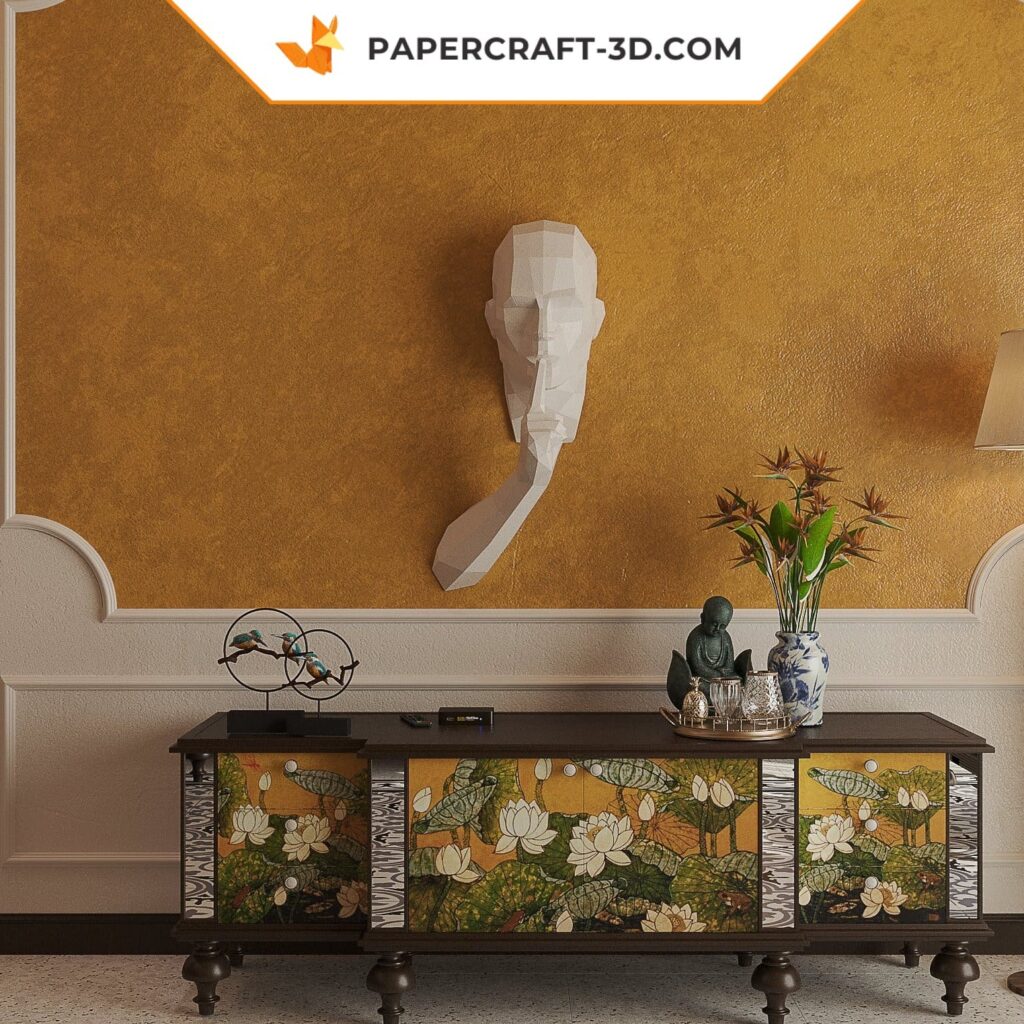 Papercraft d'origami Silence is Golden