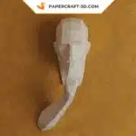 Papercraft Silence is golden modèle origami papier 3D, weergave 4
