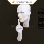 Papercraft of origami Silence is Golden