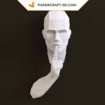 Papercraft of origami Silence is Golden