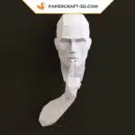 Papercraft Silence is golden modèle origami papier 3D, weergave 8