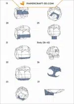Papercraft sorcier 3 en 1 DiY PDF modèle + fichiers SVG, décoration de fête origami papier 3D, weergave 6