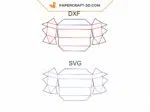 Papercraft sorcier 3 en 1 DiY PDF modèle + fichiers SVG, décoration de fête origami papier 3D, weergave 7