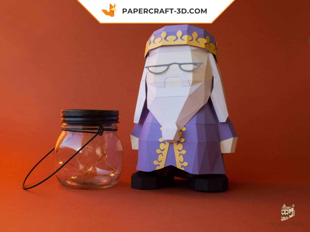 Papercraft Dumbledore em origami