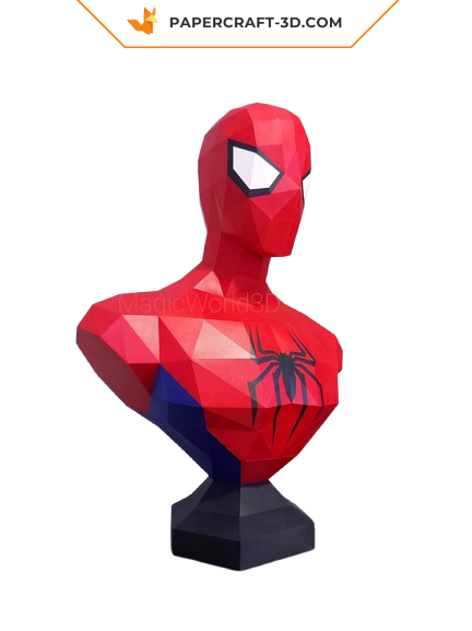 Papercraft busto di Spiderman in origami 3D Papercraft busto di Spiderman in origami 3D