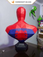 Papercraft busto di Spiderman in origami 3D
