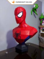 Papercraft busto di Spiderman in origami 3D