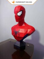 Papercraft busto di Spiderman in origami 3D