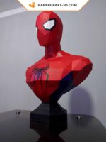 Papercraft busto di Spiderman in origami 3D