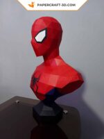 Papercraft busto di Spiderman in origami 3D