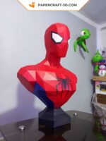 Papercraft busto do Spiderman em origami 3D